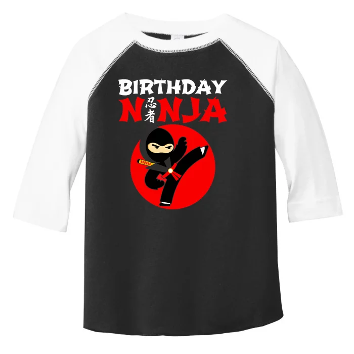 Ninja Birthday Party Theme Gift for Boy - Birthday Ninja Toddler Fine Jersey T-Shirt