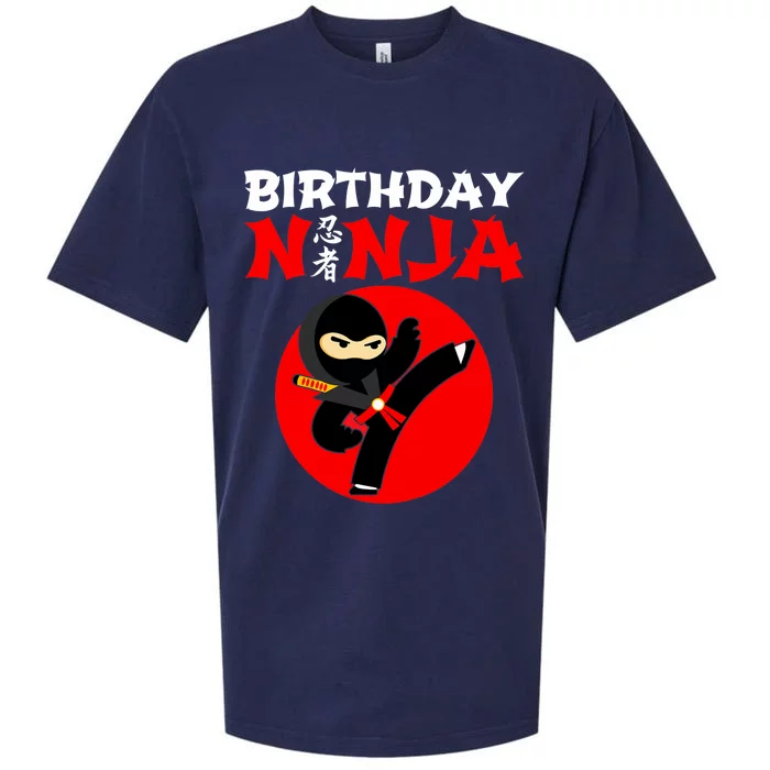 Ninja Birthday Party Theme Gift for Boy - Birthday Ninja Sueded Cloud Jersey T-Shirt