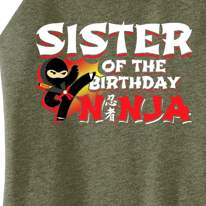 Ninja Birthday Party - Sister of the Birthday Ninja Women’s Perfect Tri Rocker Tank