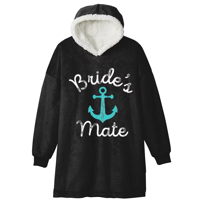 Nautical Bachelorette Party Gift Ship Anchor Brides Mate Hooded Wearable Blanket