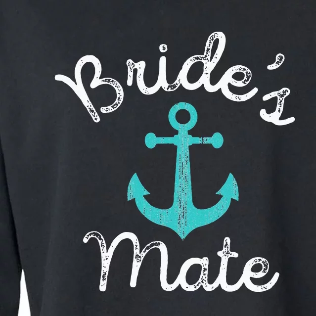 Nautical Bachelorette Party Gift Ship Anchor Brides Mate Cropped Pullover Crew