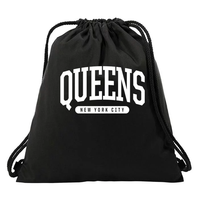 Nyc Borough Queens New York City Drawstring Bag