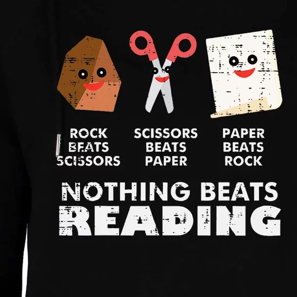 Nothing Beats Reading Book Librarian Across America Womens Funnel Neck Pullover Hood