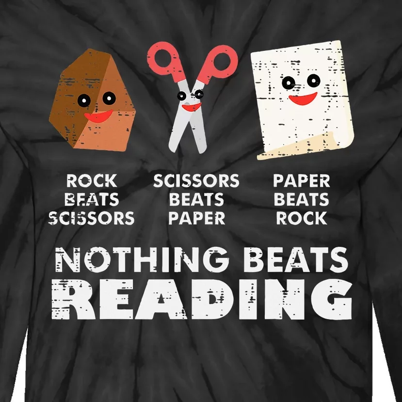 Nothing Beats Reading Book Librarian Across America Tie-Dye Long Sleeve Shirt