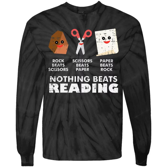 Nothing Beats Reading Book Librarian Across America Tie-Dye Long Sleeve Shirt