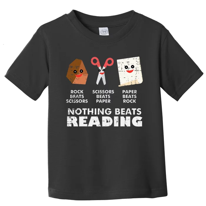 Nothing Beats Reading Book Librarian Across America Toddler T-Shirt