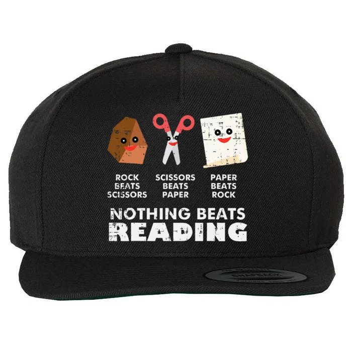 Nothing Beats Reading Book Librarian Across America Wool Snapback Cap