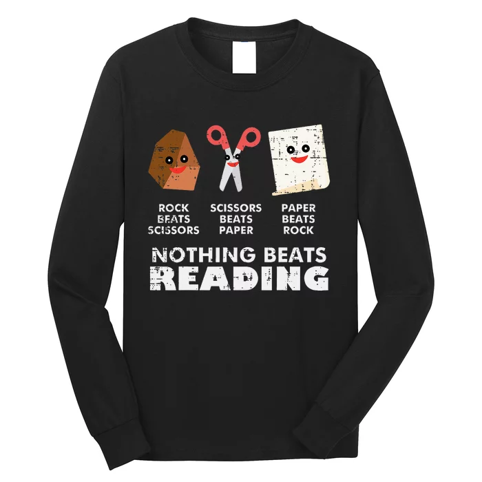 Nothing Beats Reading Book Librarian Across America Long Sleeve Shirt