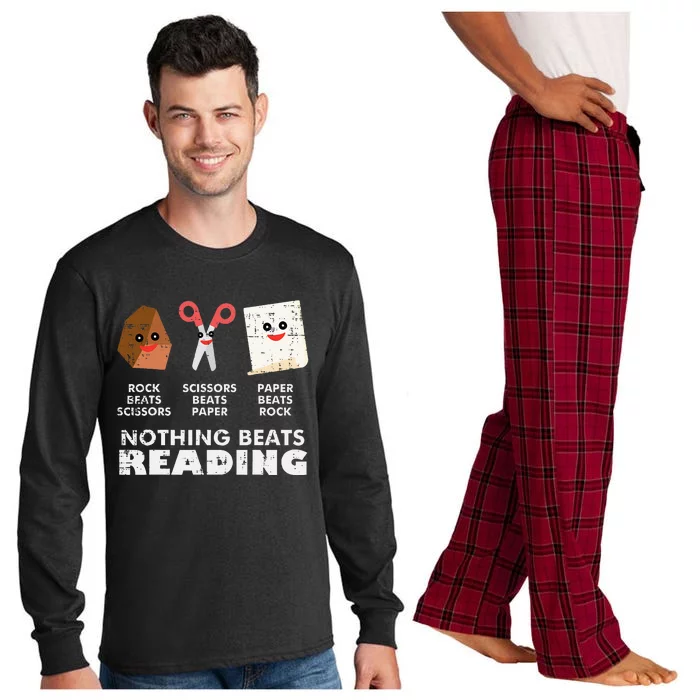 Nothing Beats Reading Book Librarian Across America Long Sleeve Pajama Set