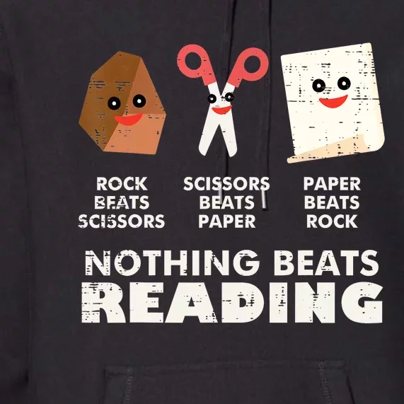 Nothing Beats Reading Book Librarian Across America Premium Hoodie