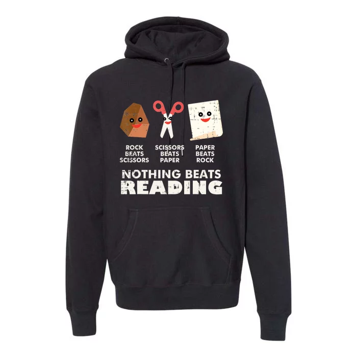 Nothing Beats Reading Book Librarian Across America Premium Hoodie