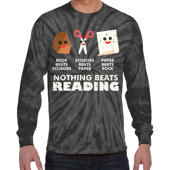 Nothing Beats Reading Book Librarian Across America Tie-Dye Long Sleeve Shirt