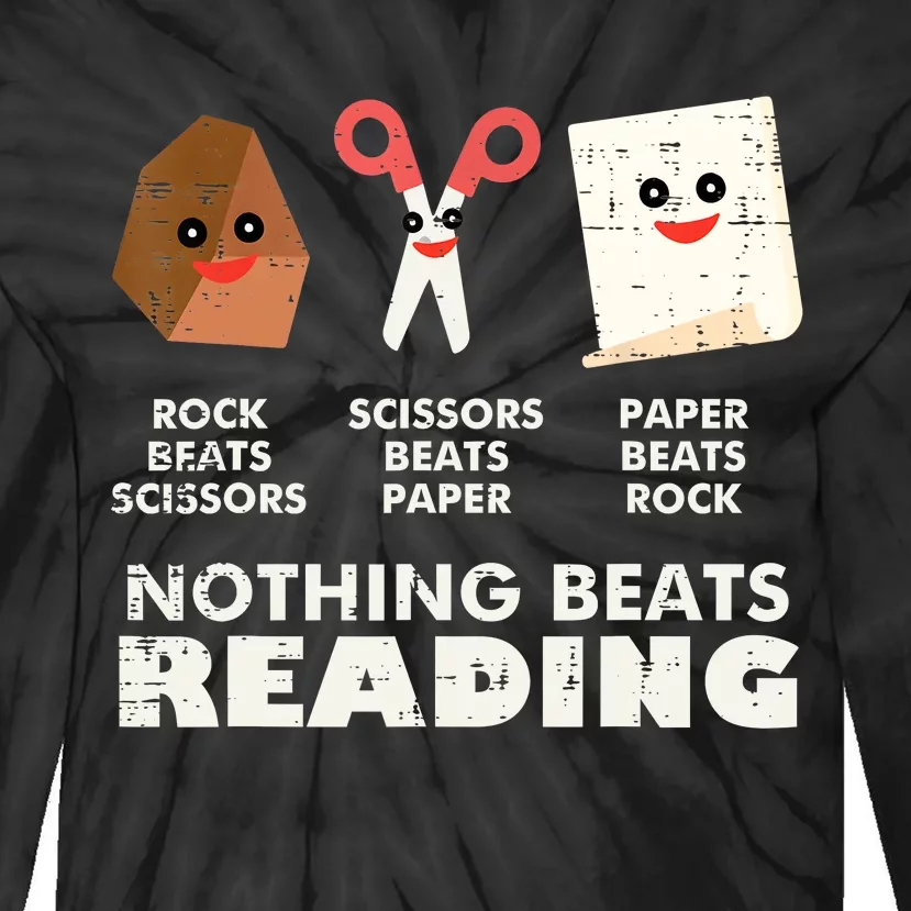 Nothing Beats Reading Book Librarian Across America Tie-Dye Long Sleeve Shirt