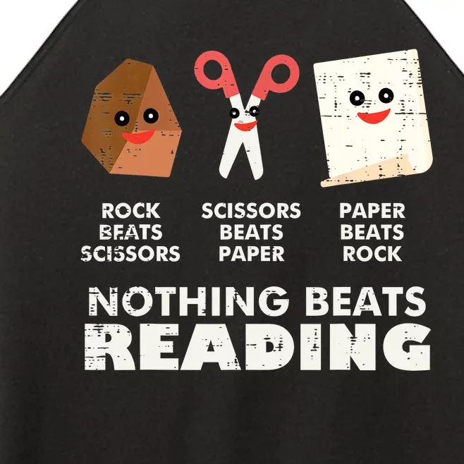 Nothing Beats Reading Book Librarian Across America Women’s Perfect Tri Rocker Tank