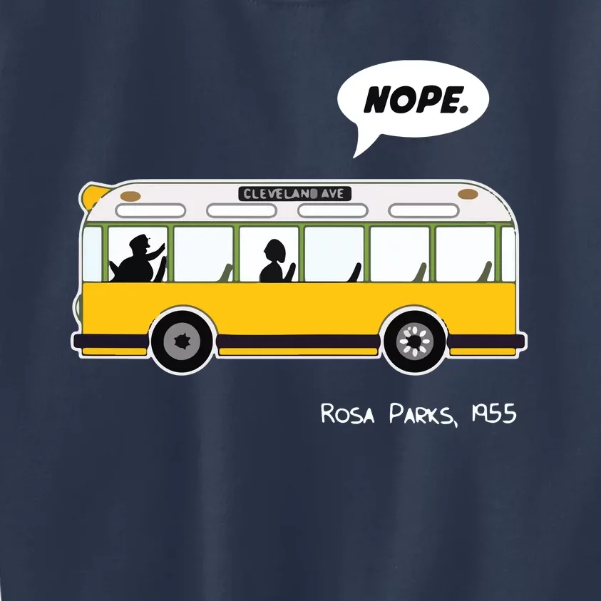 Nope Bus Rosa Park 1955 Kids Sweatshirt