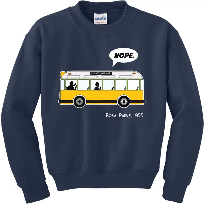 Nope Bus Rosa Park 1955 Kids Sweatshirt