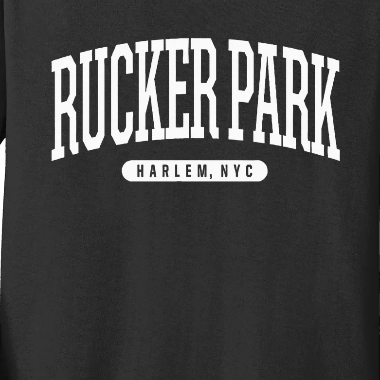 Nyc Borough Rucker Park Harlem New York Kids Long Sleeve Shirt