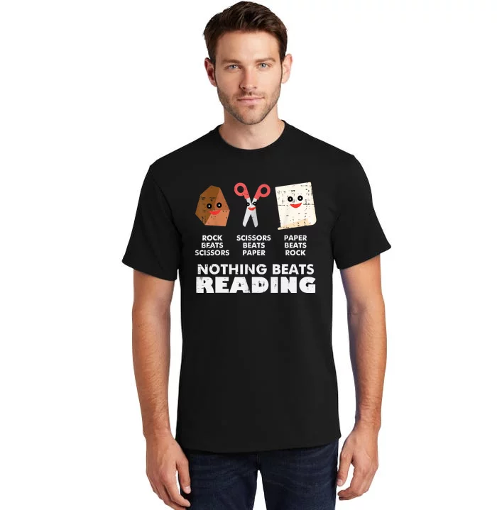 Nothing Beats Reading Book Librarian Across America Tall T-Shirt