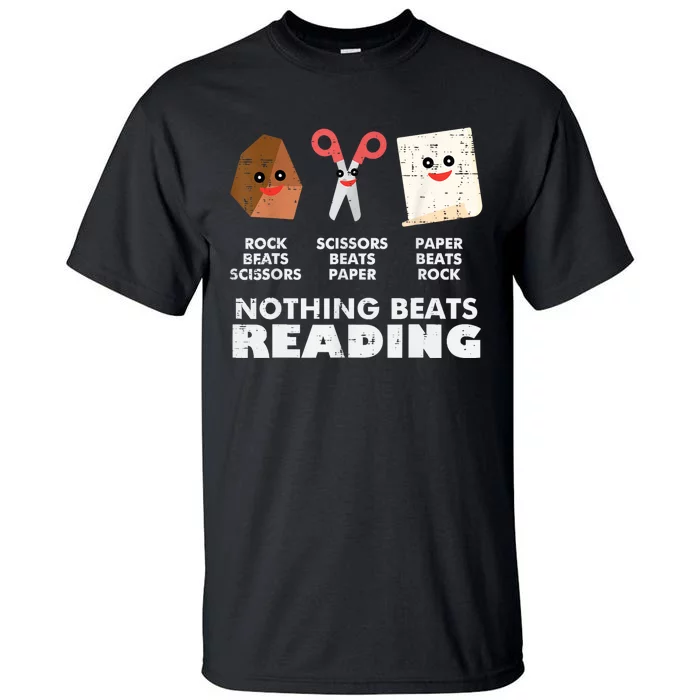 Nothing Beats Reading Book Librarian Across America Tall T-Shirt