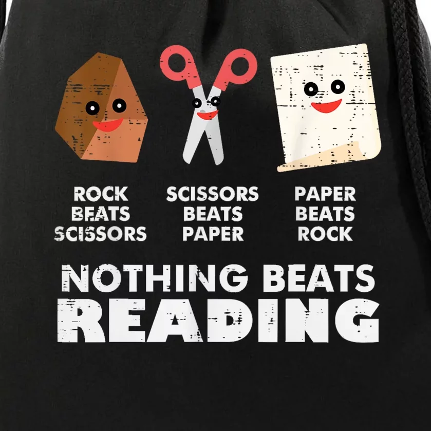 Nothing Beats Reading Book Librarian Across America Drawstring Bag