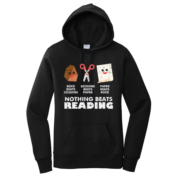 Nothing Beats Reading Book Librarian Across America Women's Pullover Hoodie