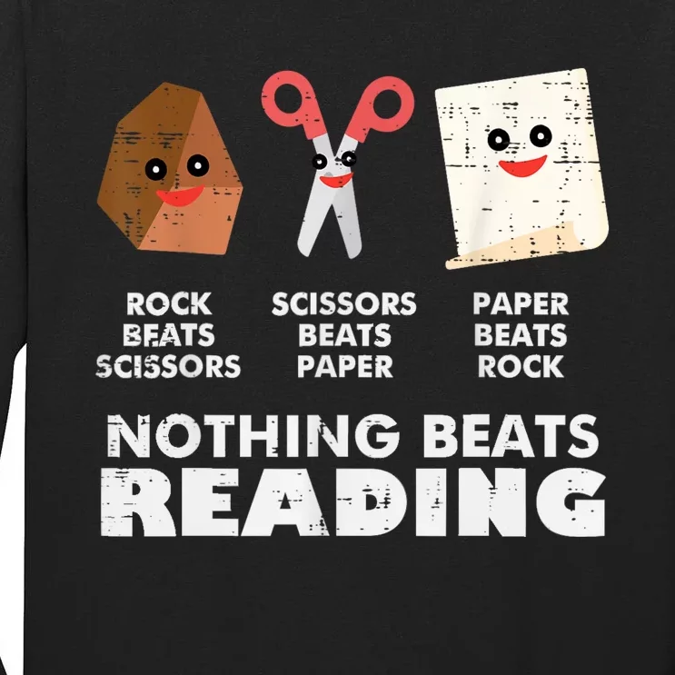 Nothing Beats Reading Book Librarian Across America Tall Long Sleeve T-Shirt