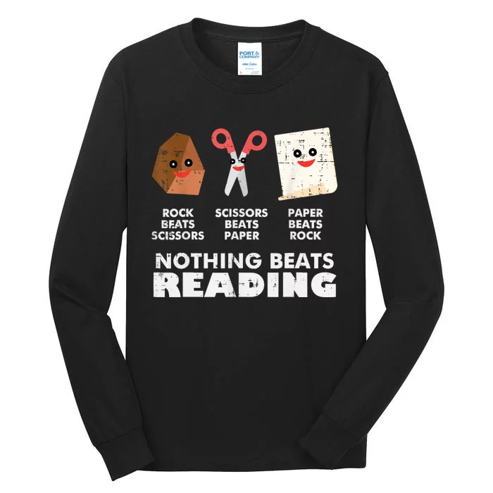 Nothing Beats Reading Book Librarian Across America Tall Long Sleeve T-Shirt