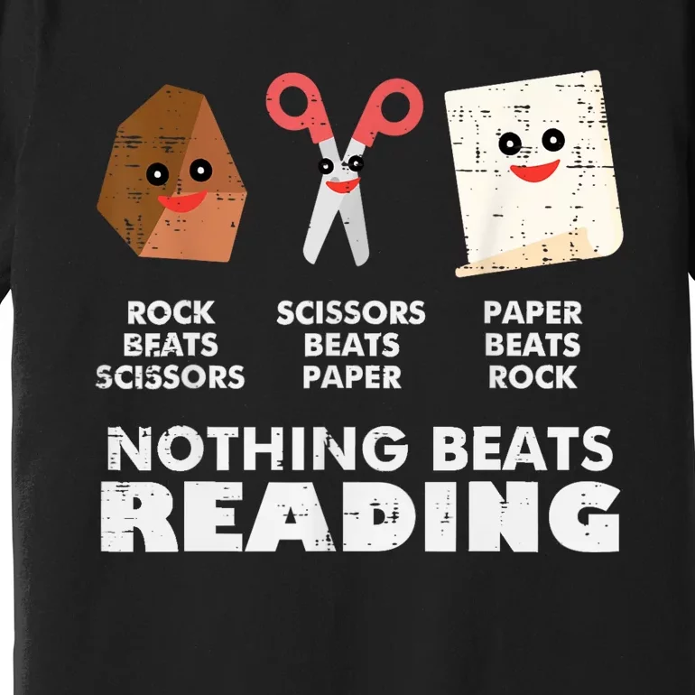 Nothing Beats Reading Book Librarian Across America Premium T-Shirt