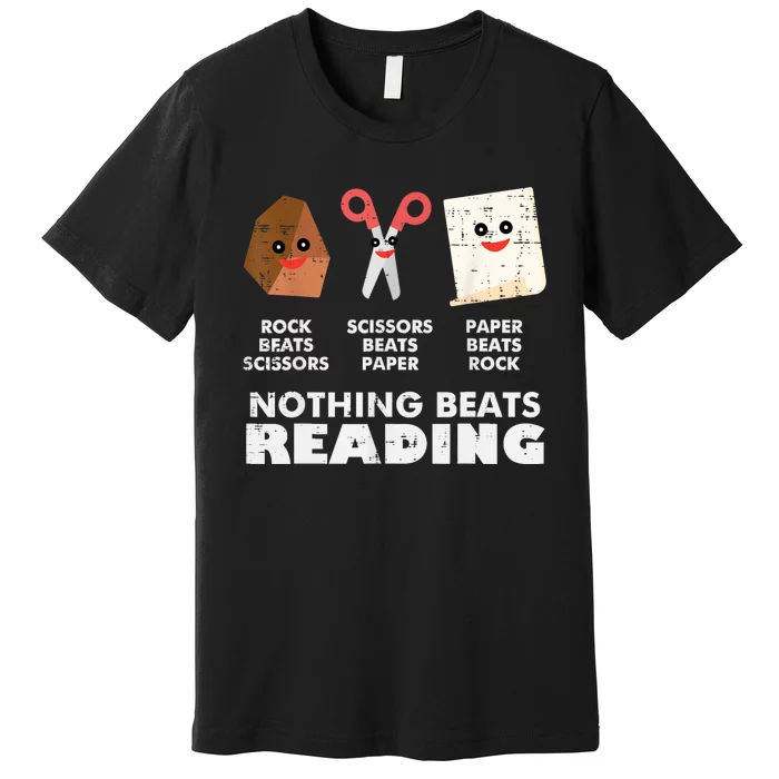 Nothing Beats Reading Book Librarian Across America Premium T-Shirt