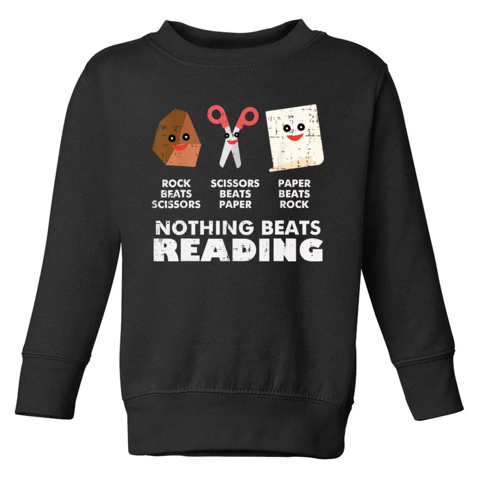 Nothing Beats Reading Book Librarian Across America Toddler Sweatshirt