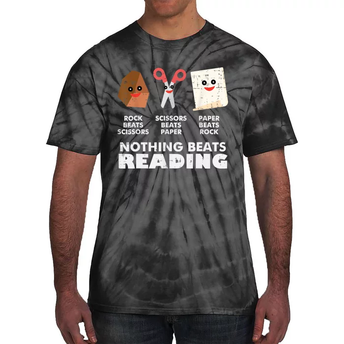 Nothing Beats Reading Book Librarian Across America Tie-Dye T-Shirt