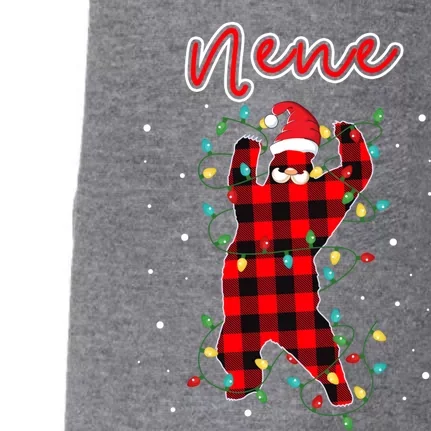 Nene Bear Red Buffalo Plaid Grandma Bear Pajama Xmas Gift Doggie 3-End Fleece Hoodie