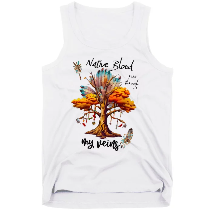 Native Blood Runs Through My Veins Tank Top