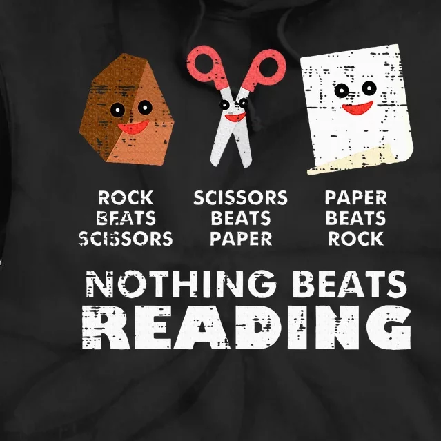 Nothing Beats Reading Book Librarian Across America Tie Dye Hoodie