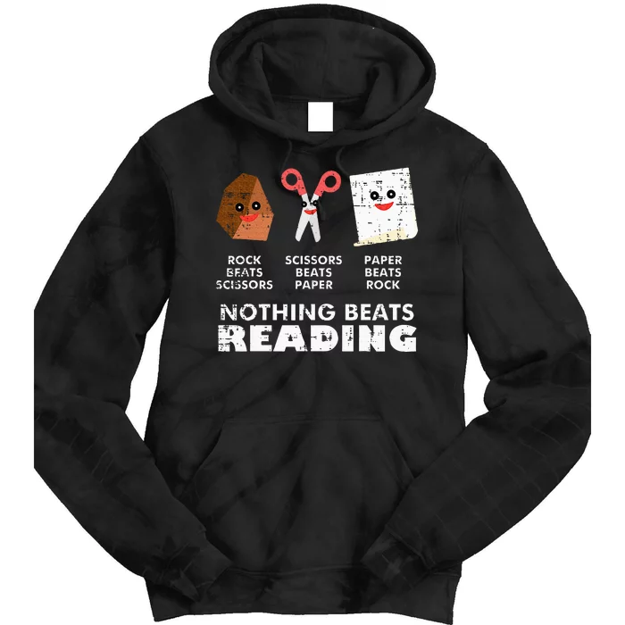 Nothing Beats Reading Book Librarian Across America Tie Dye Hoodie