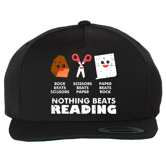 Nothing Beats Reading Book Librarian Across America Wool Snapback Cap