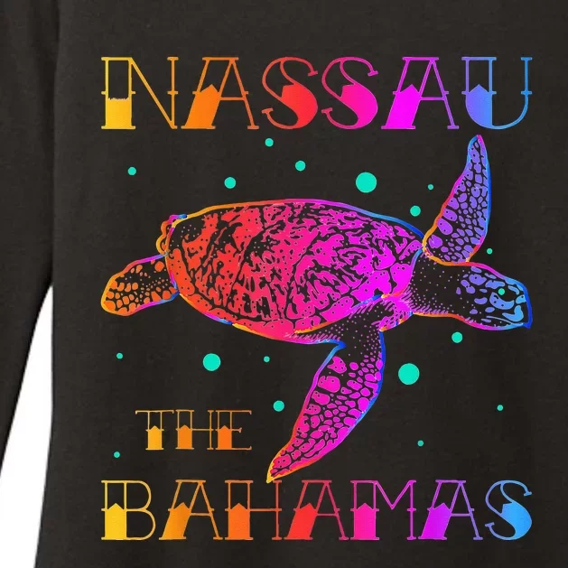 Nassau Bahamas Sea Turtle Bahamas Souvenirs Bahamas Womens CVC Long Sleeve Shirt