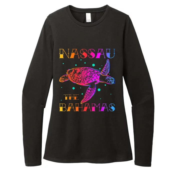 Nassau Bahamas Sea Turtle Bahamas Souvenirs Bahamas Womens CVC Long Sleeve Shirt