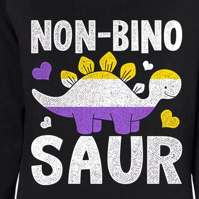 Non Bino Saur Dinosaur Aagender Non Binary Gift Womens California Wash Sweatshirt