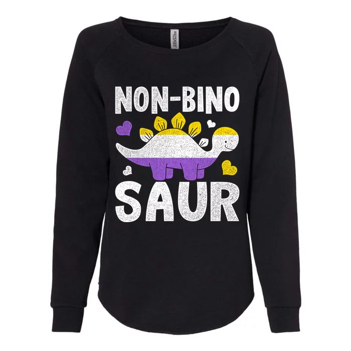 Non Bino Saur Dinosaur Aagender Non Binary Gift Womens California Wash Sweatshirt