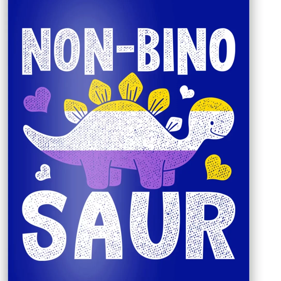 Non Bino Saur Dinosaur Aagender Non Binary Gift Poster