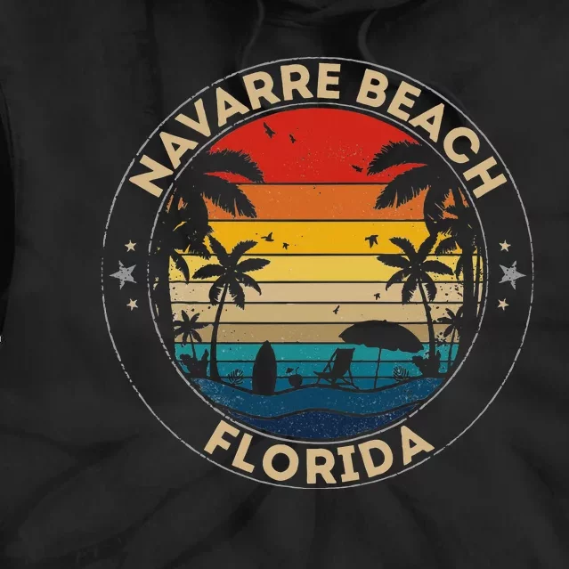 Navarre Beach Souvenir Florida Reminder Tie Dye Hoodie