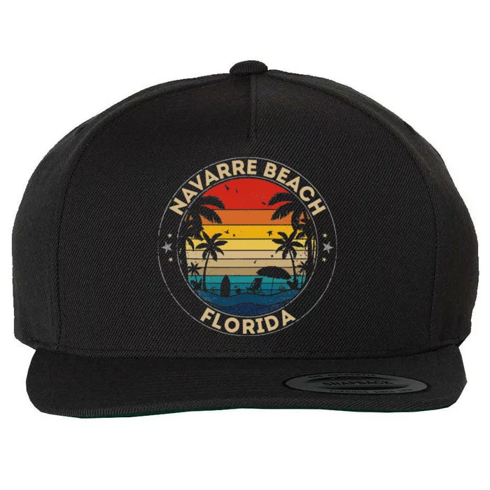 Navarre Beach Souvenir Florida Reminder Wool Snapback Cap