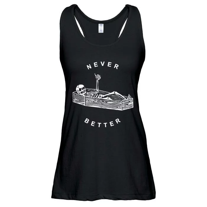 Never Better Skeleton Ladies Essential Flowy Tank