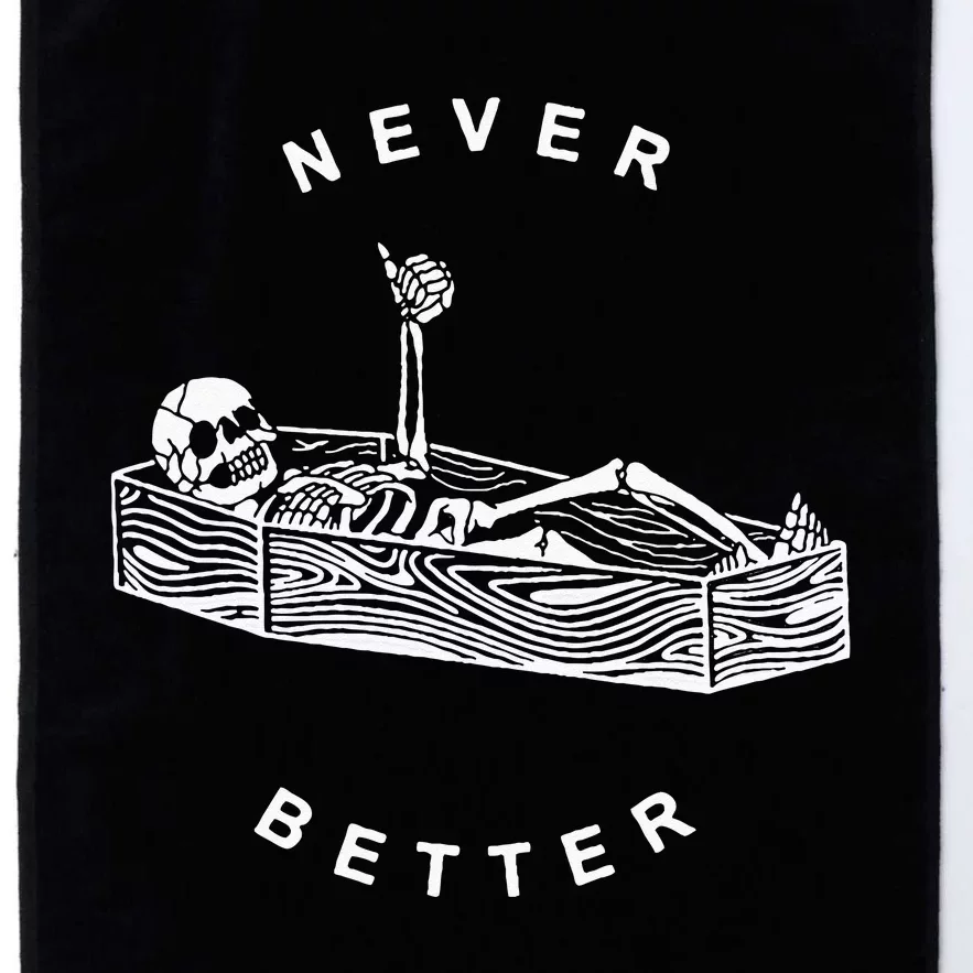 Never Better Skeleton Platinum Collection Golf Towel