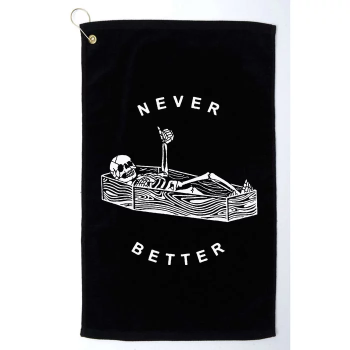 Never Better Skeleton Platinum Collection Golf Towel