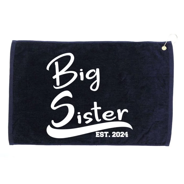 New Big Sister Est 2024 Family Gift Grommeted Golf Towel