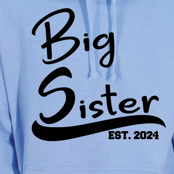 New Big Sister Est 2024 Family Gift Unisex Surf Hoodie