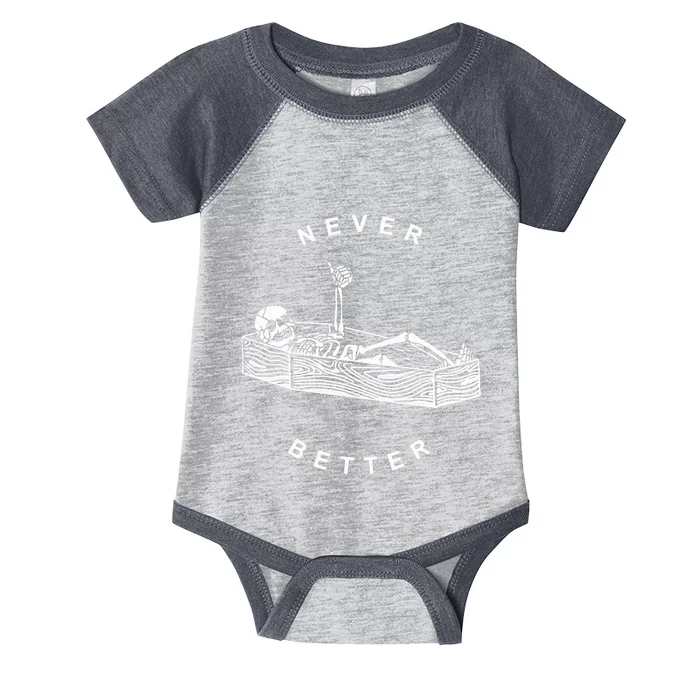 Never Better Skeleton Infant Baby Jersey Bodysuit