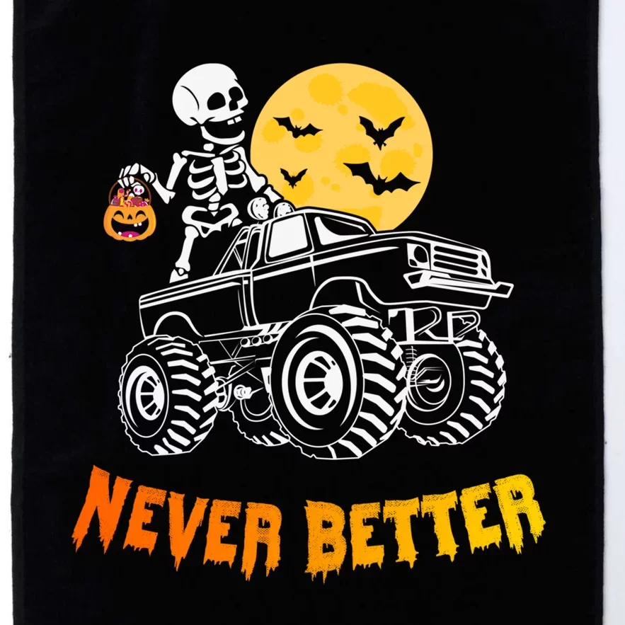 Never Better Skeleton Funny Skull Platinum Collection Golf Towel